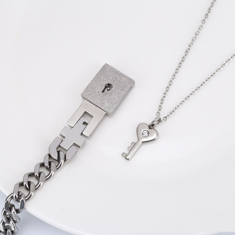 Couple Interlocking Bracelet & Necklace