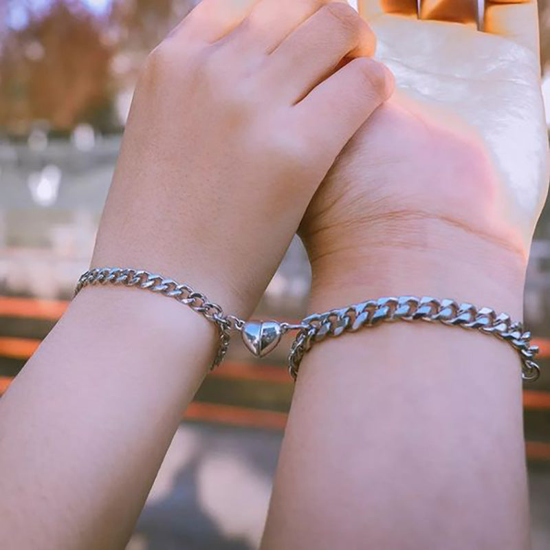Alloy Magnet Couple's Bracelet