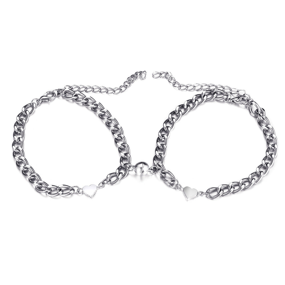Alloy Magnet Couple's Bracelet